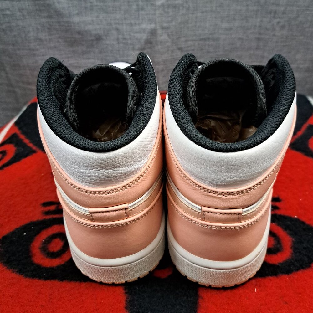 %Size 9.5 Nike Air Jordan 1 MID White/Arctic Orange Men AJ14 - Picture 4 of 12